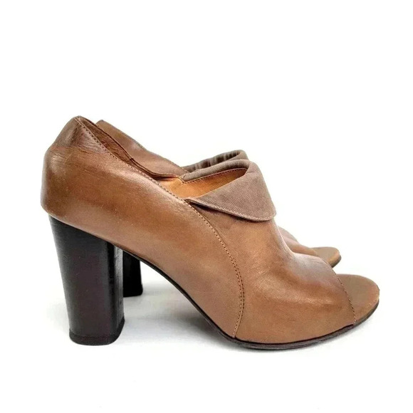 Fortress of Inca Open Toe Chunky Heel Boots - 8 - Picture 10 of 11